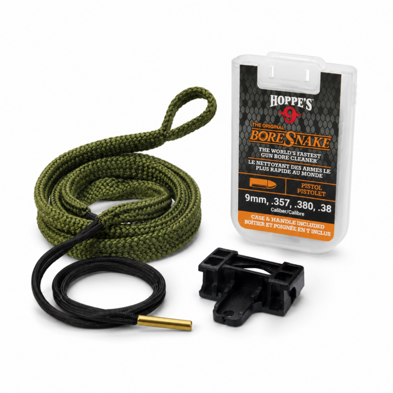 משחולת 9 מ"מ (Boresnake) לניקוי קנה אקדח מהיר Hoppe’s