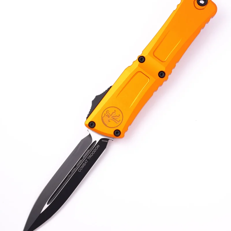 Microtech Combat Troodon Gen III – אולר אוטומטי OTF כתום / שחור