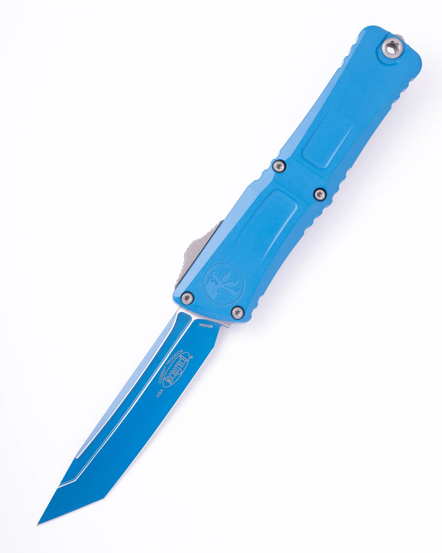 Microtech Combat Troodon Gen III – אולר אוטומטי OTF בצבע תכלת