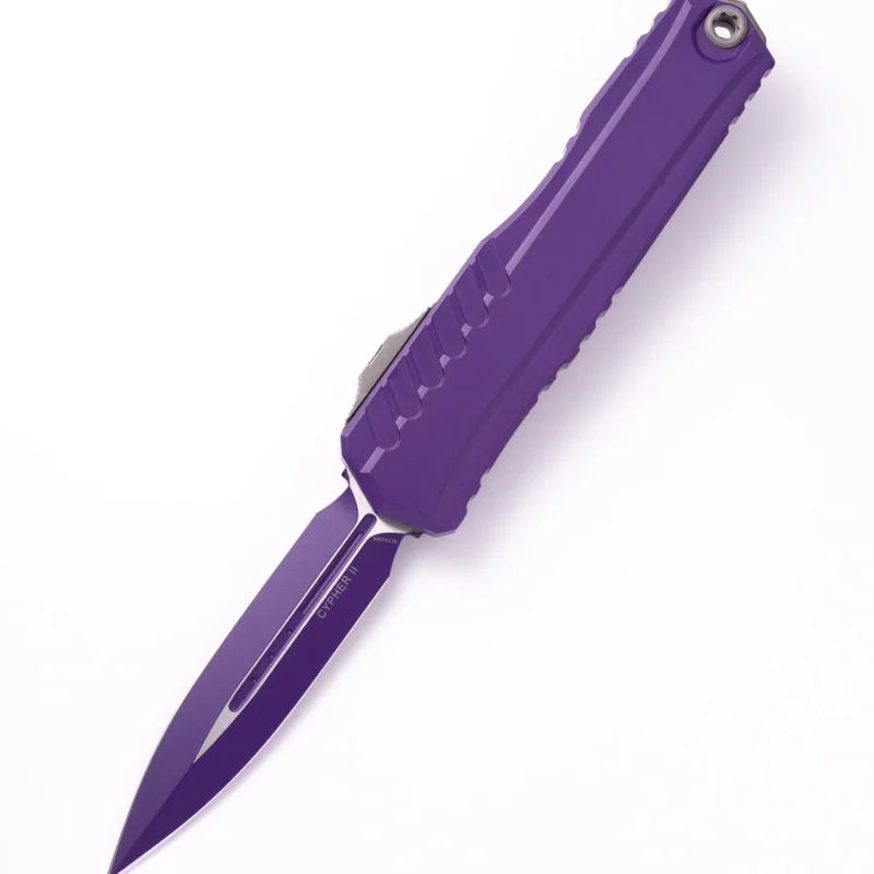 Microtech Cypher II D/E סכין אוטומטית OTF בציפוי סגול