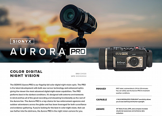 SIONYX Aurora PRO – אמצעי ראיית לילה דיגיטלי צבעוני – תמונה 9
