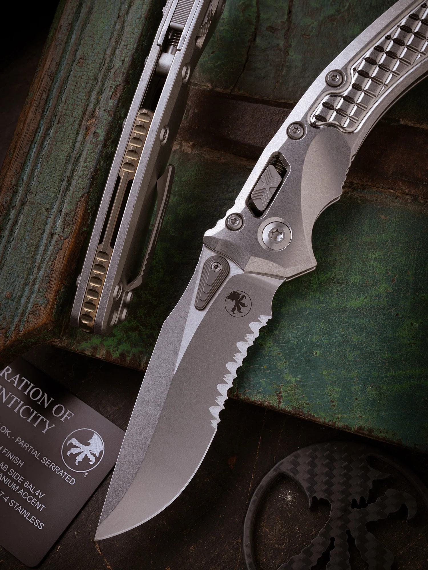 Microtech Amphibian Marfione Select – אולר מהדורה מוגבלת מטיטניום – תמונה 4