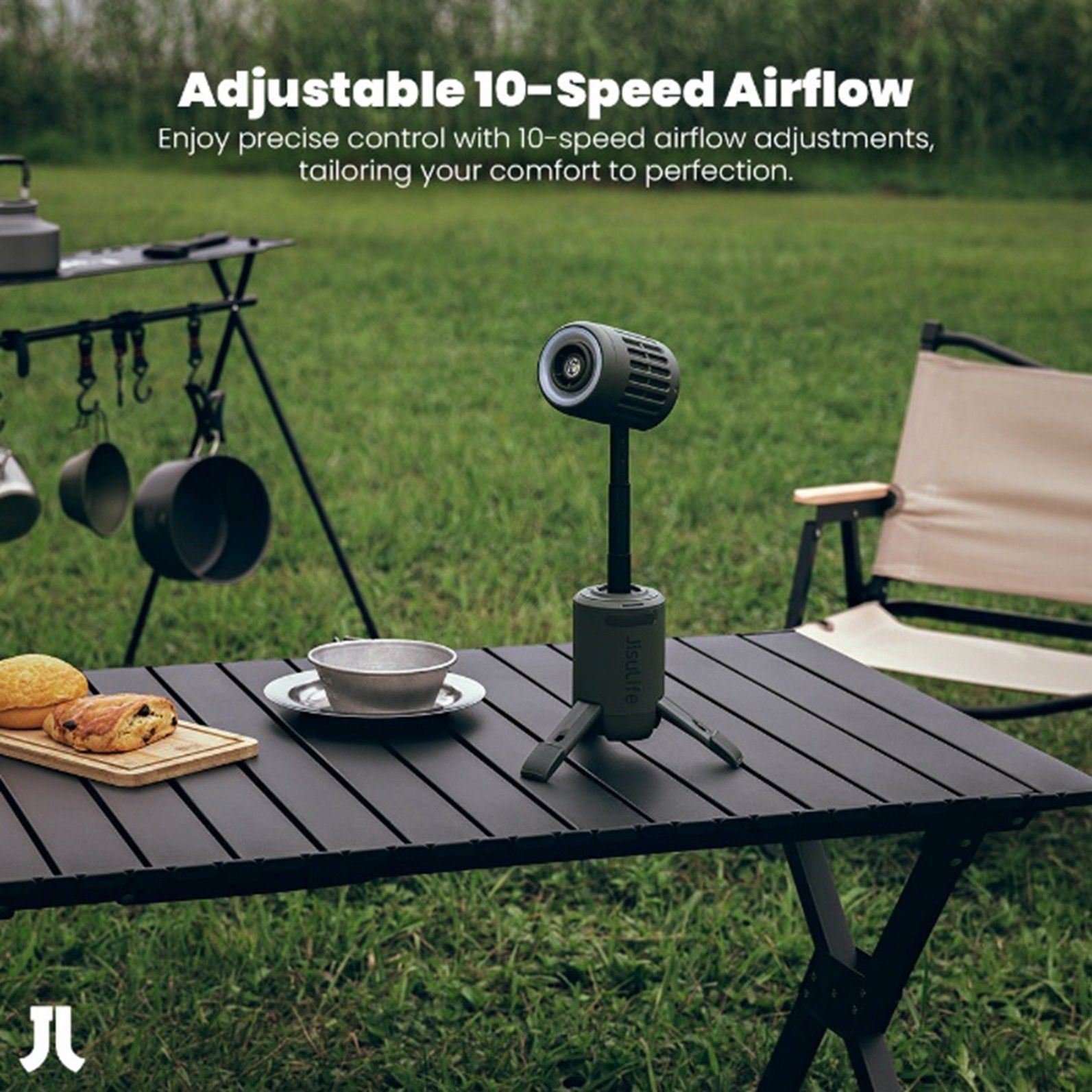 מאוורר שטח עוצמתי JISULIFE OUTDOOR ULTRA1 – תמונה 7