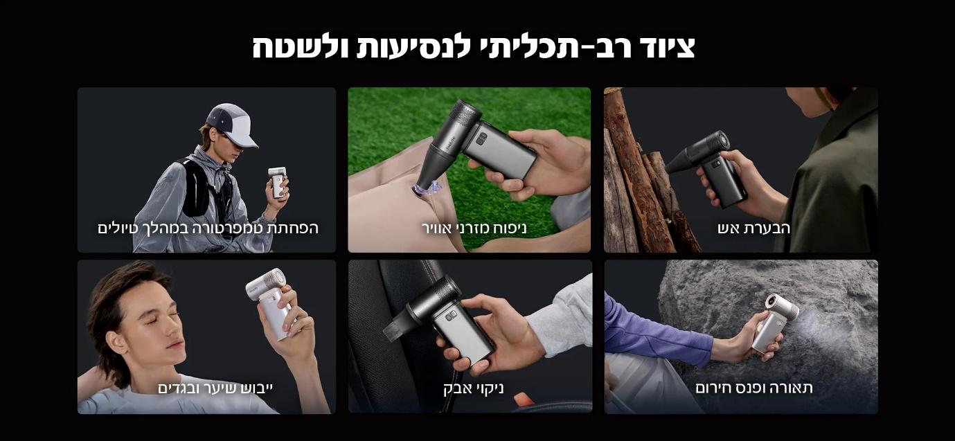 מאוורר נייד עוצמתי JISULIFE ULTRA 2 – תמונה 7